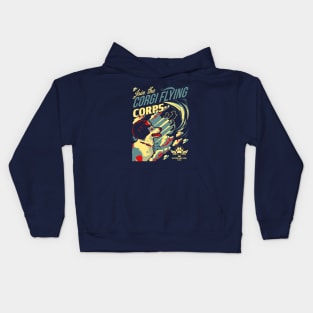 Join The Corgi Flying Corps Kids Hoodie